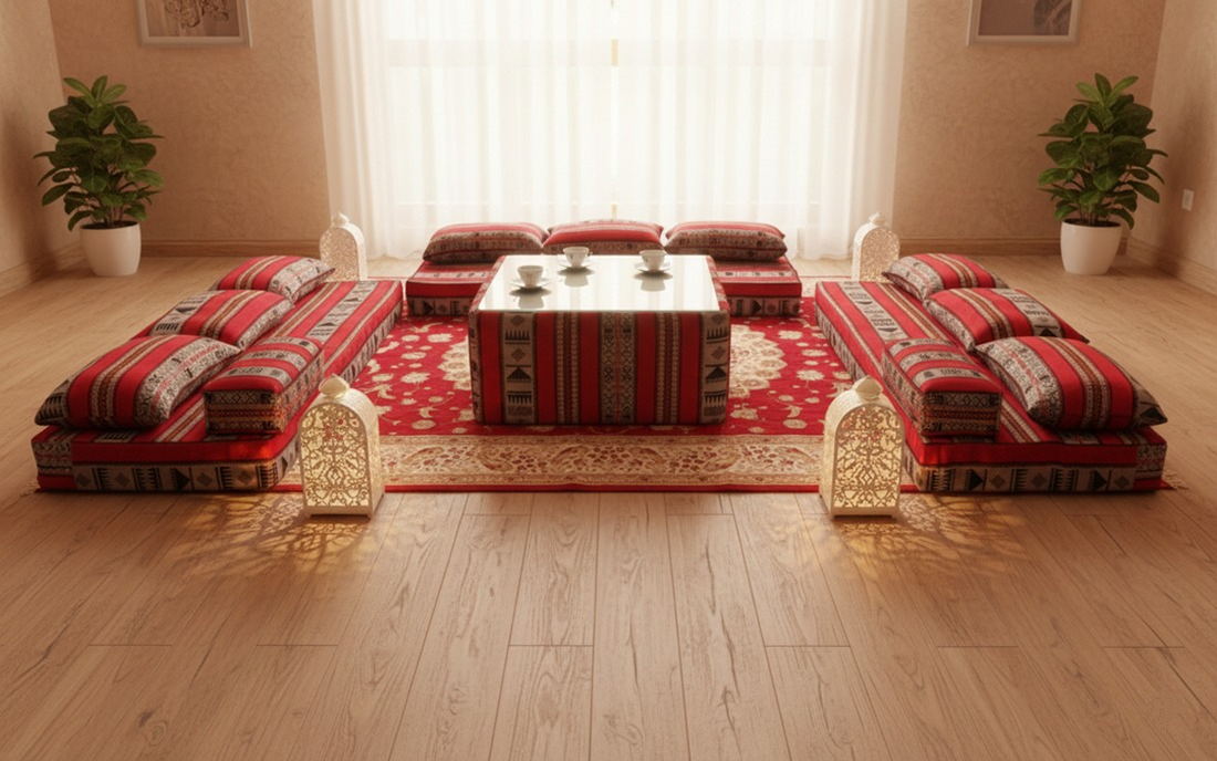 Outdoor Arabic Majlis Tent & Seating Package: The Perfect Setup for Cultural Gatherings in the UAE