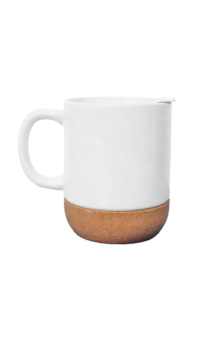 325ml Ceramic Mug with Cork Bottom – Custom Branding