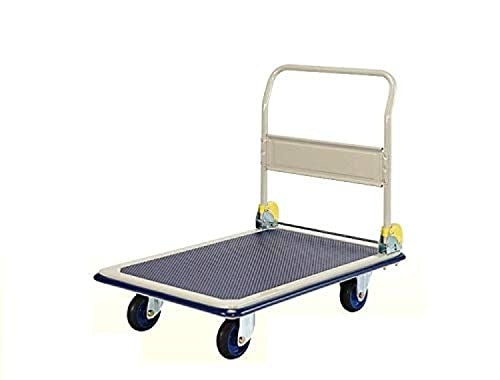 Foldable platform truck with wheels on a white background