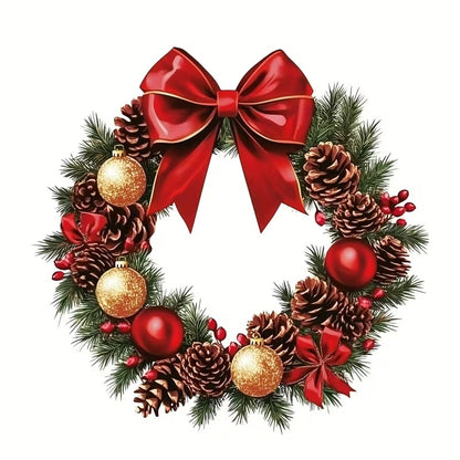 Wreath Style Christmas Door Ornament for Home & Office