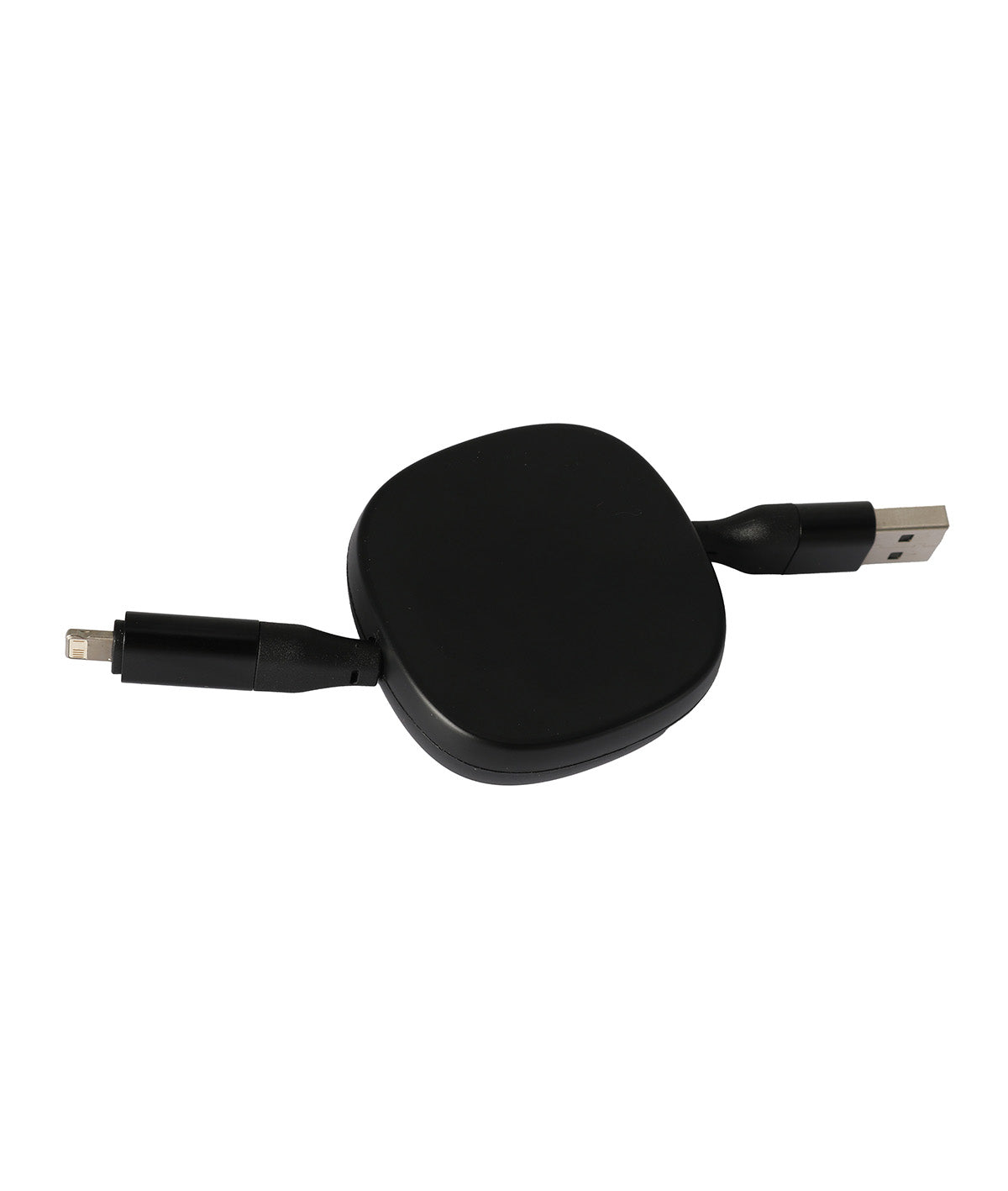 Retractable USB cable on a white background