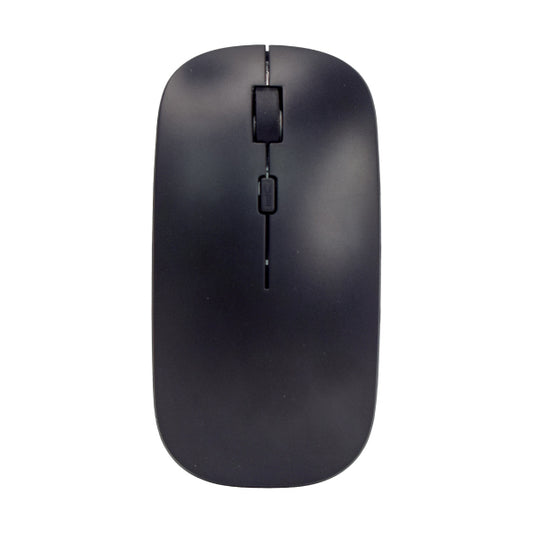 Black computer mouse on a white background