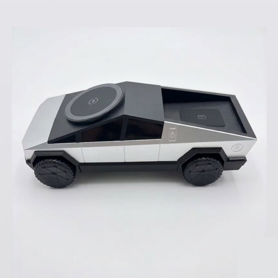 Model of a futuristic vehicle on a white background