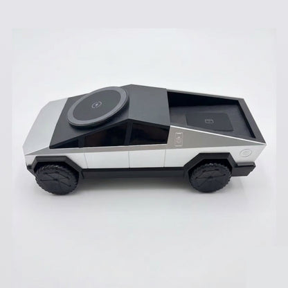 Model of a futuristic vehicle on a white background