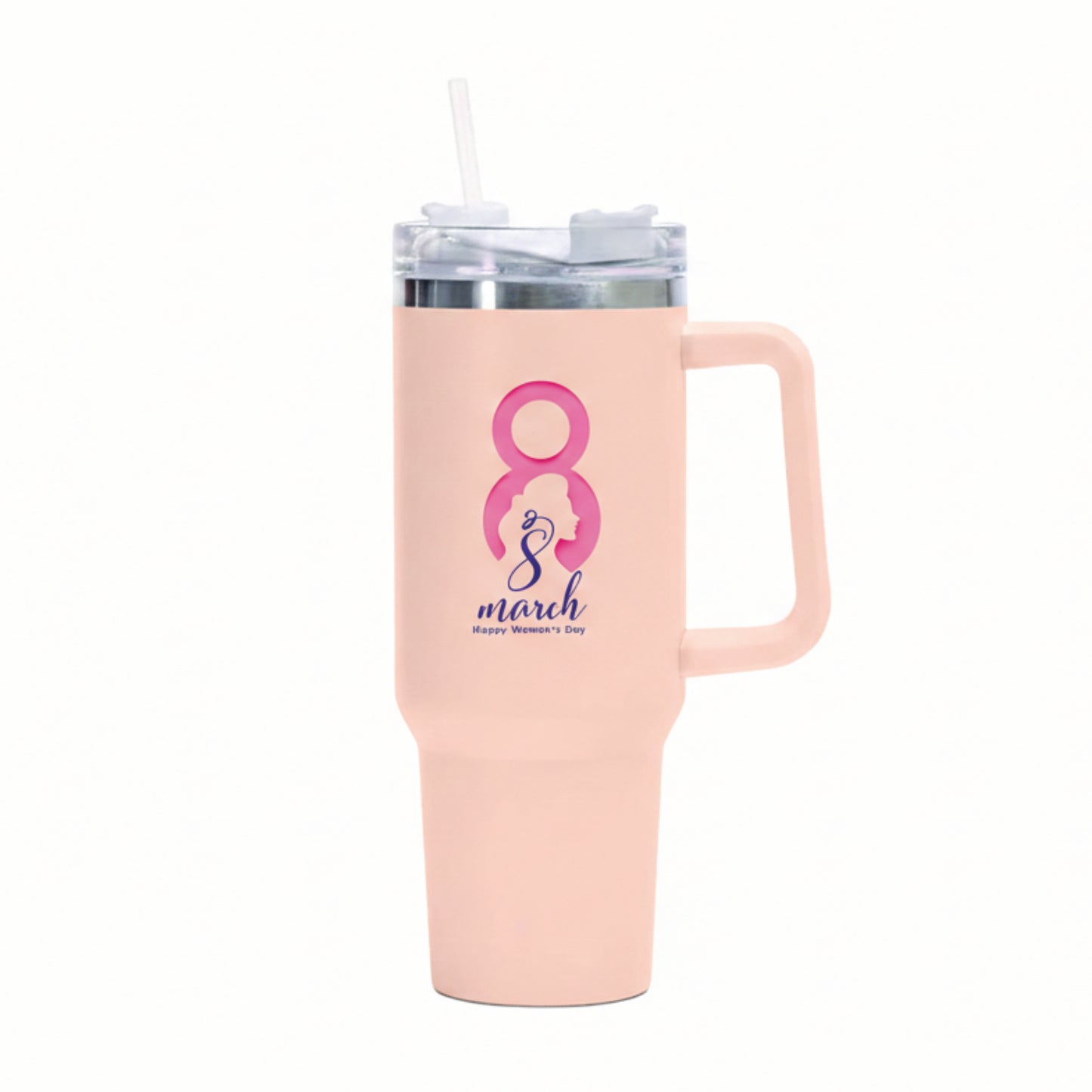 International Women’s Day 40oz Insulated Stainless Steel Mug – Large Tumbler with Straw