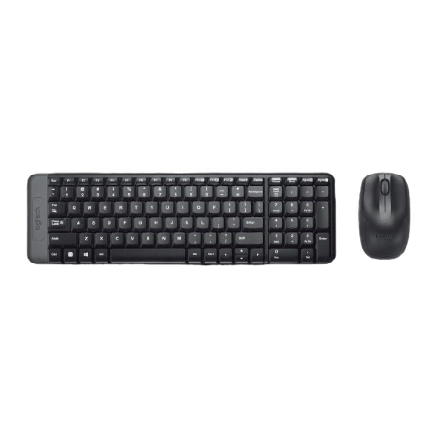 Logitech MK220 Compact Keyboard & Mouse Combo – Wireless USB Desktop Set for Home & Office