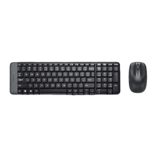Logitech MK220 Compact Keyboard & Mouse Combo – Wireless USB Desktop Set for Home & Office