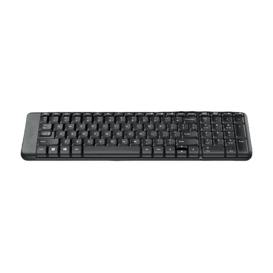 Black keyboard on a white background