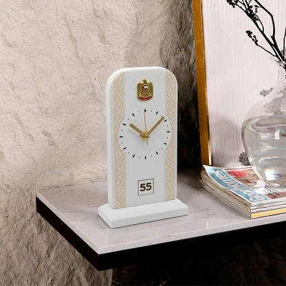 Leather Desk Clock – UAE National Day 55th Anniversary Customized