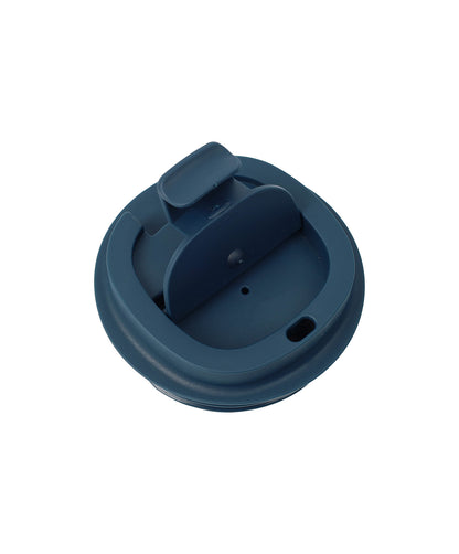 Dark blue lid on a white background