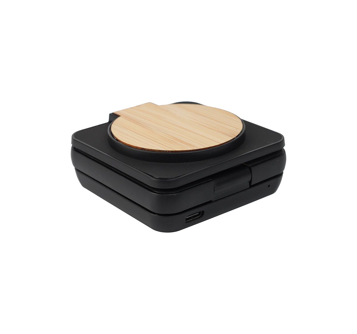 Jigger 3-in-1 Wireless Charger – Custom Branding Bamboo Magnetic Charger