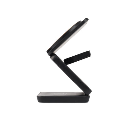 Jigger 3-in-1 Wireless Charger – Custom Branding Bamboo Magnetic Charger