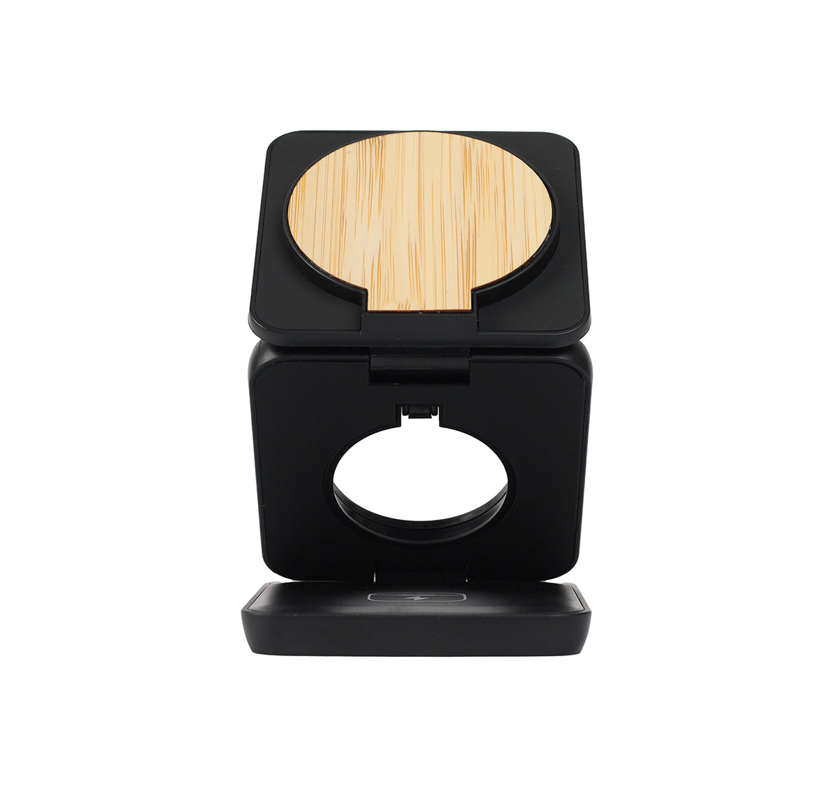Jigger 3-in-1 Wireless Charger – Custom Branding Bamboo Magnetic Charger