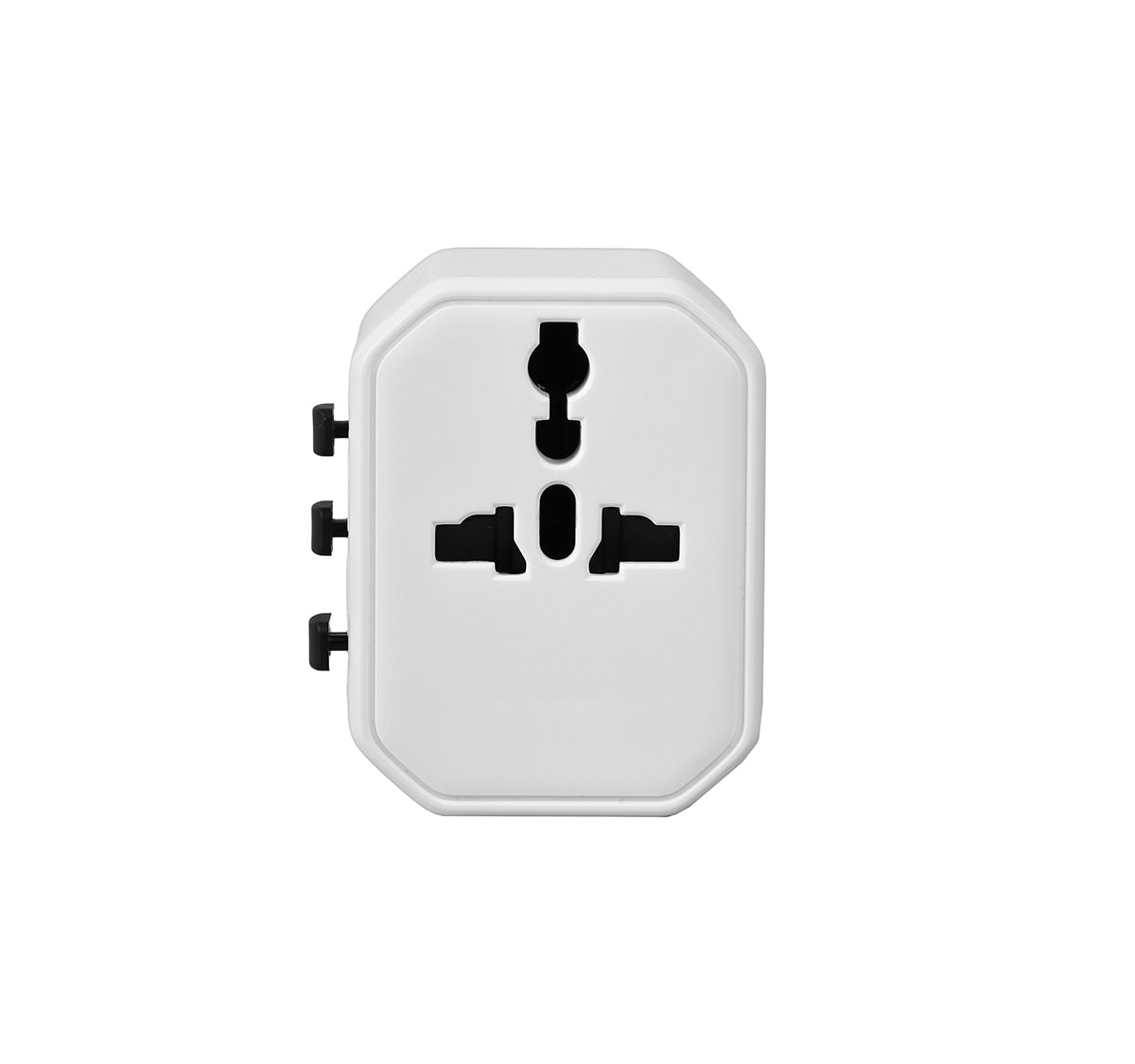 White electrical plug on a white background