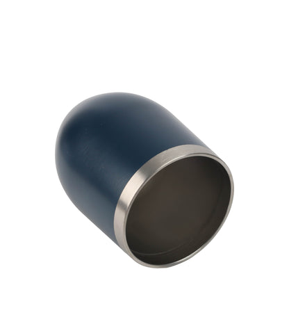 Blue thermos cup on a white background