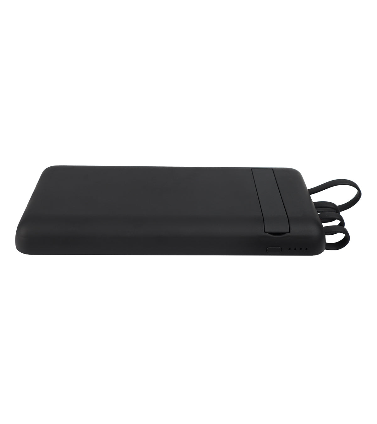 Black power bank on a white background