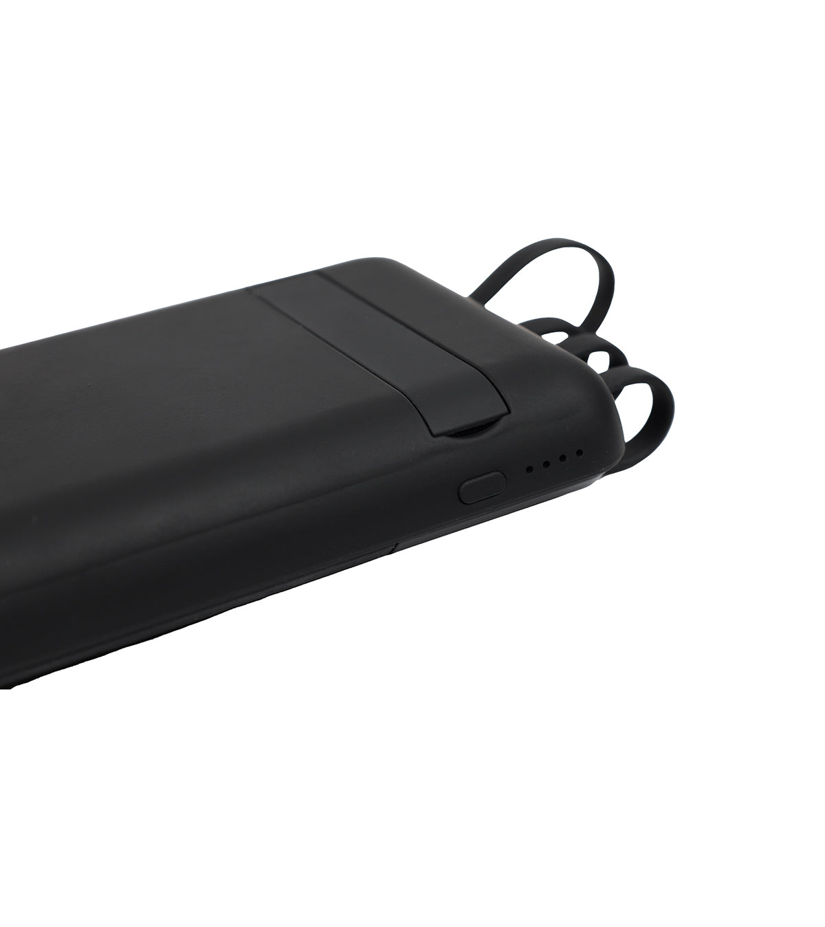 Black power bank on a white background