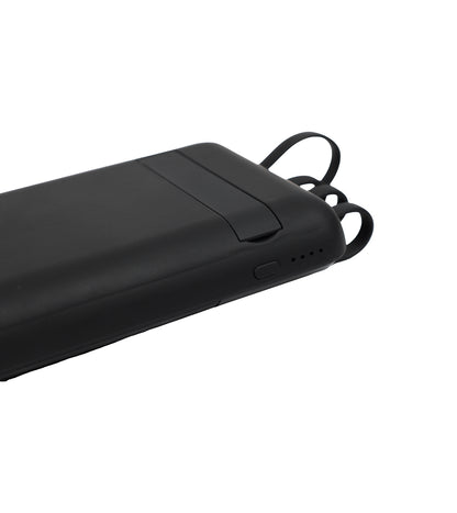 Black power bank on a white background