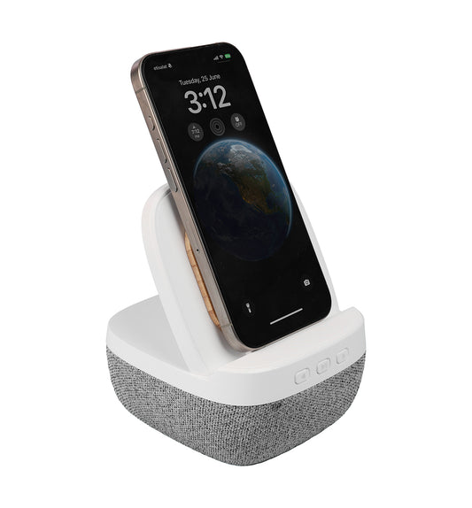 Eloquent Bluetooth Speaker with Wireless Charging – Custom Branded Corporate Gift