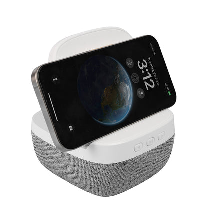 Eloquent Bluetooth Speaker with Wireless Charging – Custom Branded Corporate Gift
