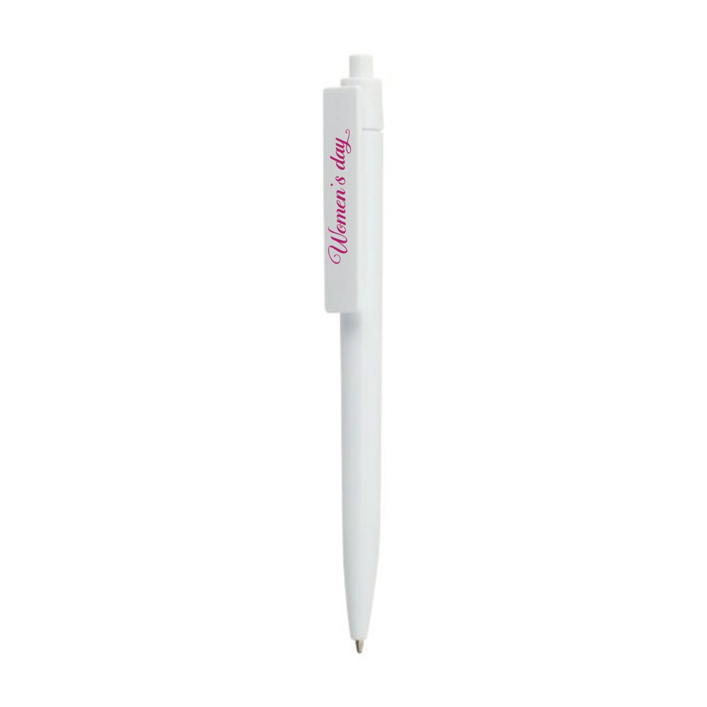 White pen with 'Women's Day' text on a white background