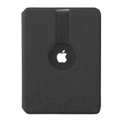 Black Apple product case with Apple logo on a white background