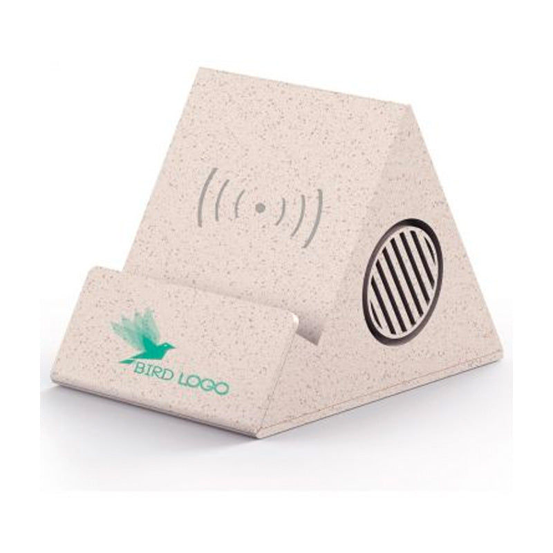 Triangular device with wireless charging symbol and 'Bird Logo' branding on a white background