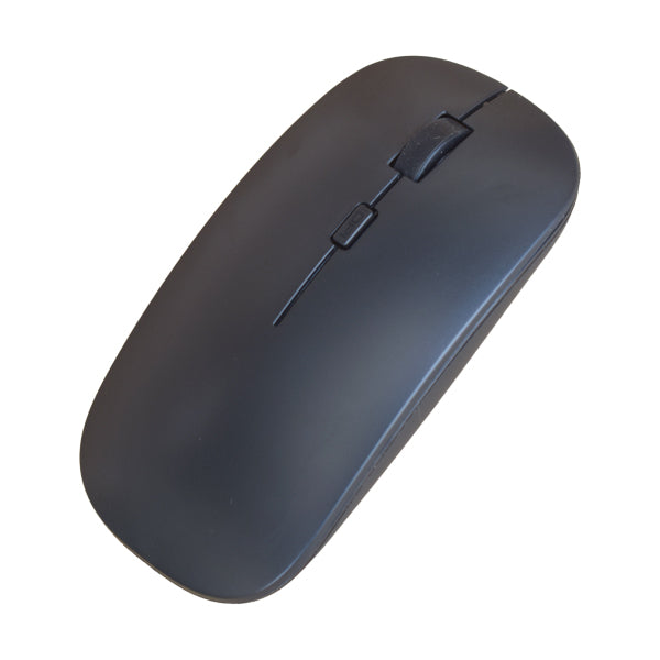 Black computer mouse on a white background
